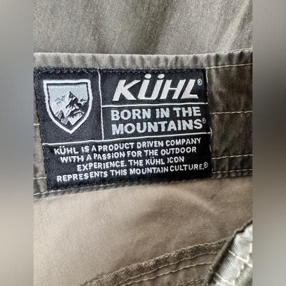 KÜHL Ramblr shorts olive green vintage patina dye cargo pockets Men 38 - Picture 6 of 15